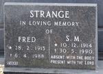 STRANGE Fred 1915-1988 & S.M. 1914-1990