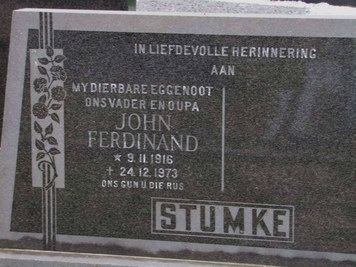 STUMKE John Ferdinand 1916-1973
