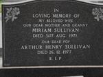 SULLIVAN Arthur Henry 1907-1977 & Miriam -1971