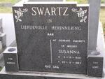 SWARTZ Susanna 1938-1983