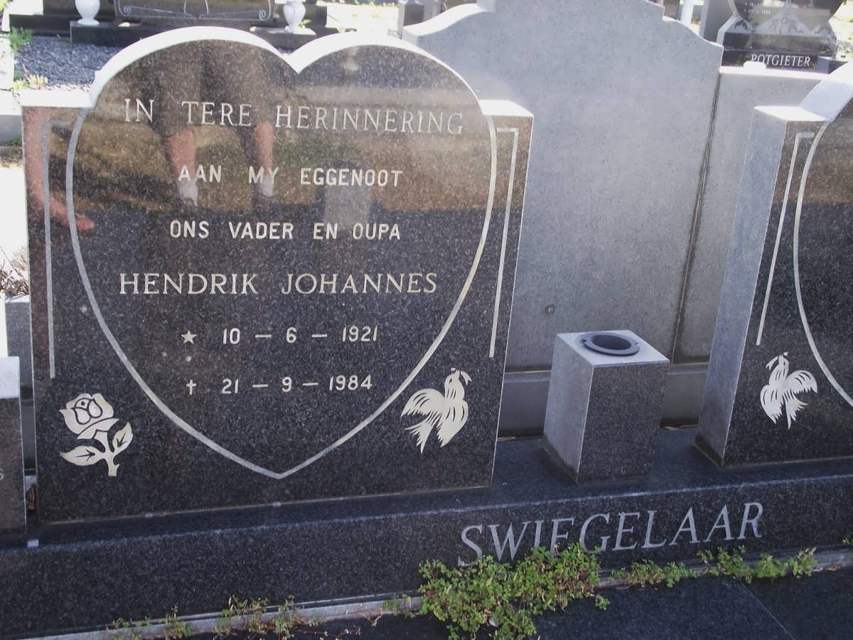 SWIEGELAAR Hendrik Johannes 1921-1984