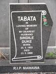 TABATA Sindile Duke 1953-2008