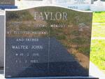 TAYLOR Walter John 1916-1983