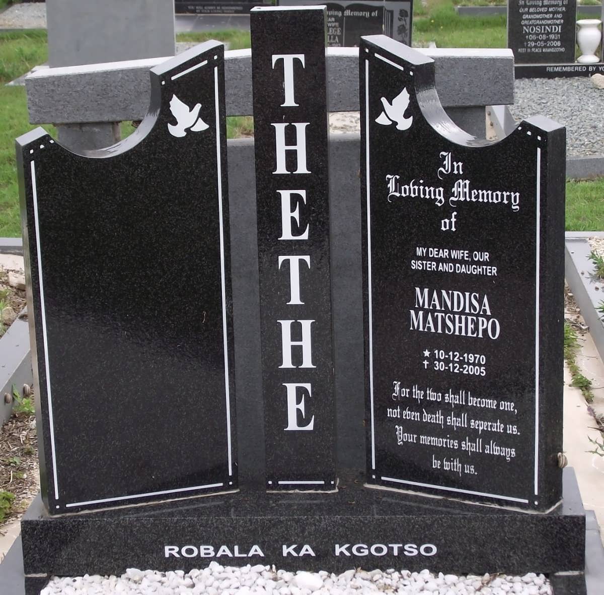 THETHE Mandisa Matshepo 1970-2005