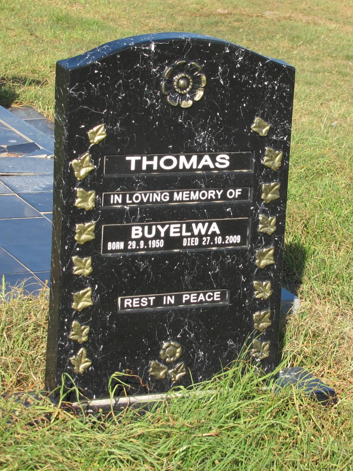 THOMAS Buyelwa Margaret 1950-2009