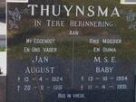 THUYNSMA Jan August 1924-1981 & M.S.E. 1934-1991