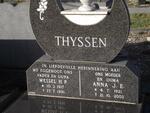 THYSSEN Wessel H.P. 1917-1991 & Anna J.E. 1921-2002