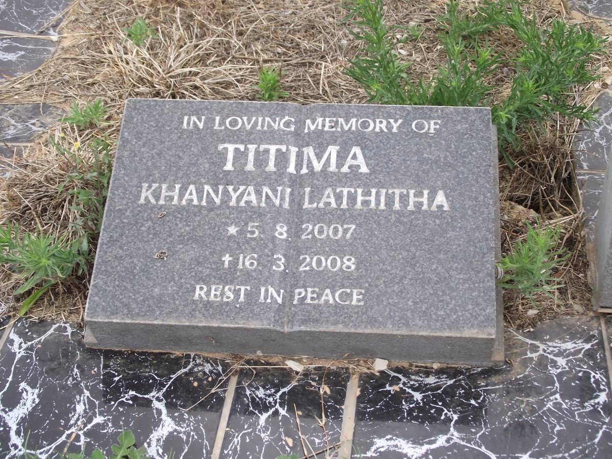 TITIMA Khanyani Lathitha 2007-2008