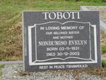 TOBOTI Nondumiso Evelyn 1931-2003