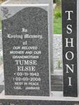 TSHONI Tumse Elsie 1942-2008