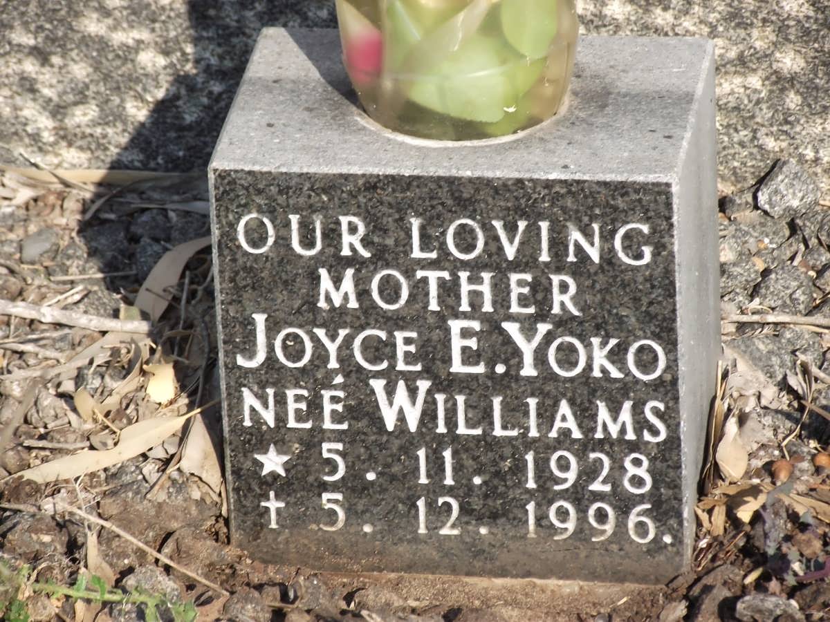 YOKO Joyce E. nee WILLIAMS 1928-1996