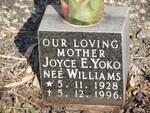 YOKO Joyce E. nee WILLIAMS 1928-1996
