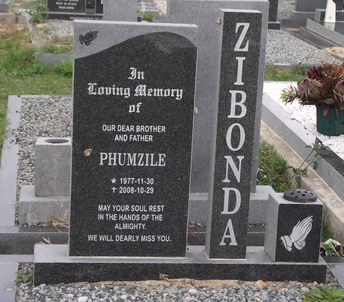 ZIBONDA Phumzile 1977-2008