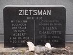 ZIETSMAN Albert 1902-1974 & Helena Charlotte 1904-1982