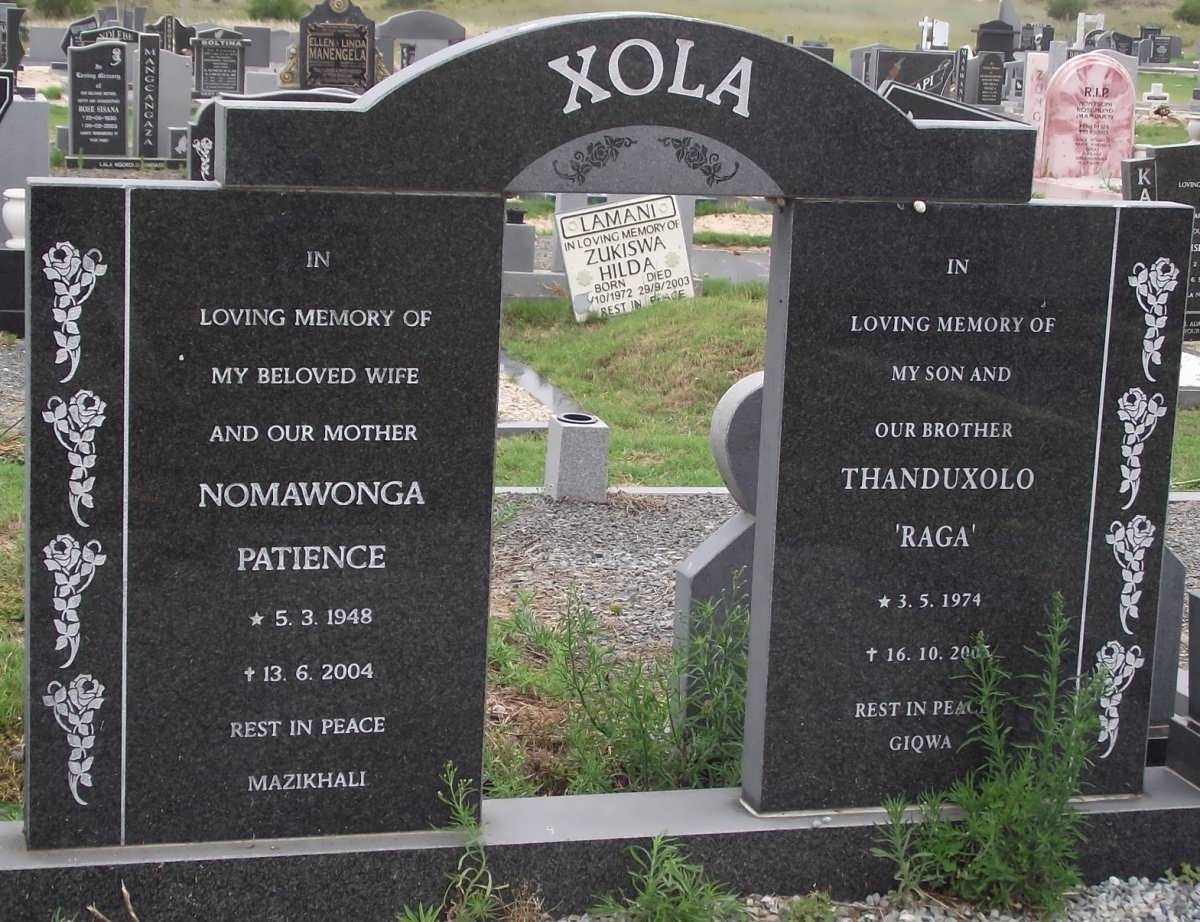 XOLA Nomawonga Patience 1948-2004 :: XOLA Thanduxolo 1974-2003
