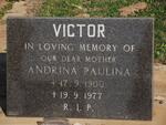 VICTOR Andrina Paulina 1900-1977