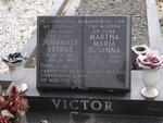 VICTOR Johannes Petrus 1921-1985 & Martha Maria Susanna 1923-1989