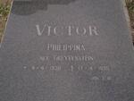 VICTOR Philippina nee GREYVENSTEIN 1938-1995