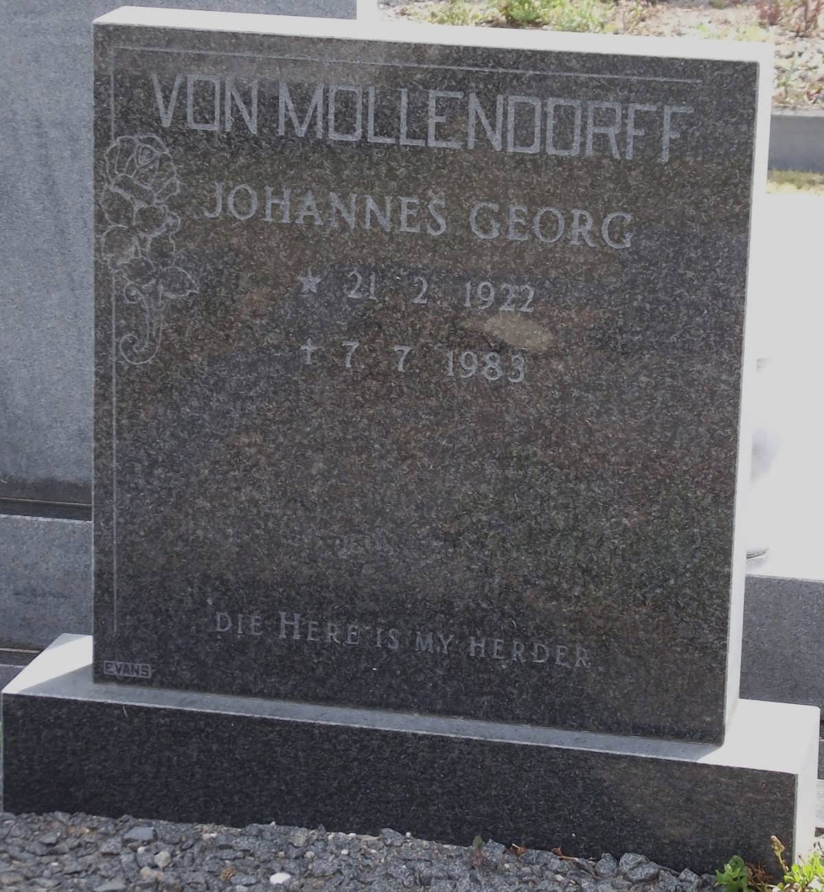 MOLLENDORFF Johannes Georg, von 1922-1983