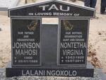 TAU Johnson Mahosi 1900-1989 & Nontha Virginia 1920-2011