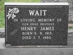 WAIT Henry James 1915-1980