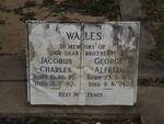WALES Jacobus Charles 1929-1967 :: WALES George Alfred 1940-1974