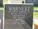 WARNEKE Joyce 1929-1984