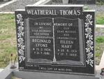 WEATHERALL-THOMAS Reginald Lyons 1924-1981 & Eileen Mary 1931-1988