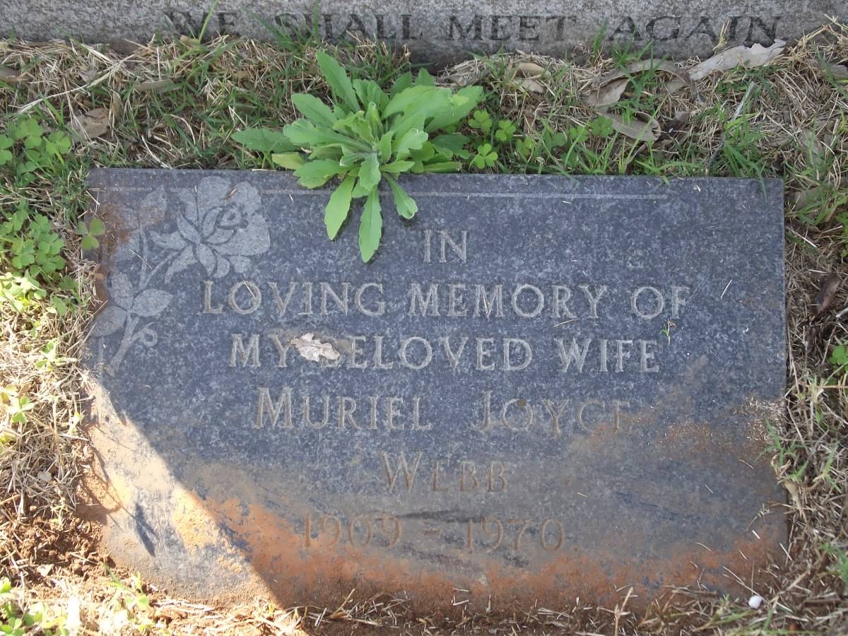 WEBB Muriel Joyce 1909-1970