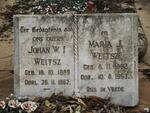 WEITSZ Johan W.I. 1889-1962 & Maria J. 1892-1963