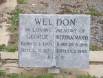 WELDON George 1904-1974 & Bertha 1915-1988
