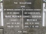WEPENER Marie -1967 & Daniel Adriaan 1942-1991