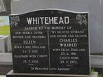 WHITEHEAD Charles Wilfred 1911-1976 & Eileen 1915-1992