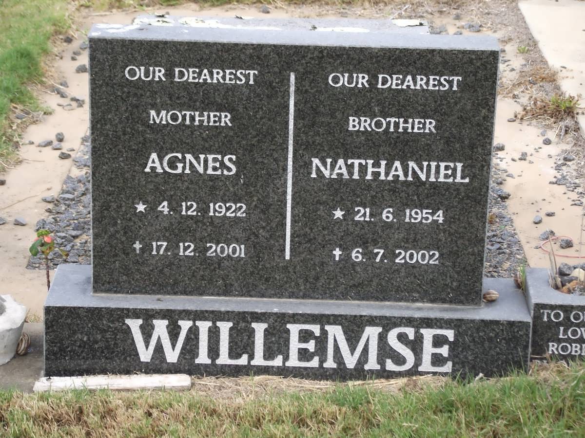 WILLEMSE Agnes 1922-2001 :: WILLEMSE Nathaniel 1954-2002