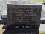 WILLEMSE Matthew 1906-1977 & Anna Elizabeth 1916-1990