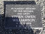 WILLIAMSON Vivien Owen 1928-2002