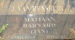 RENSBURG Matiaan Barnard, J. van 1924-1997