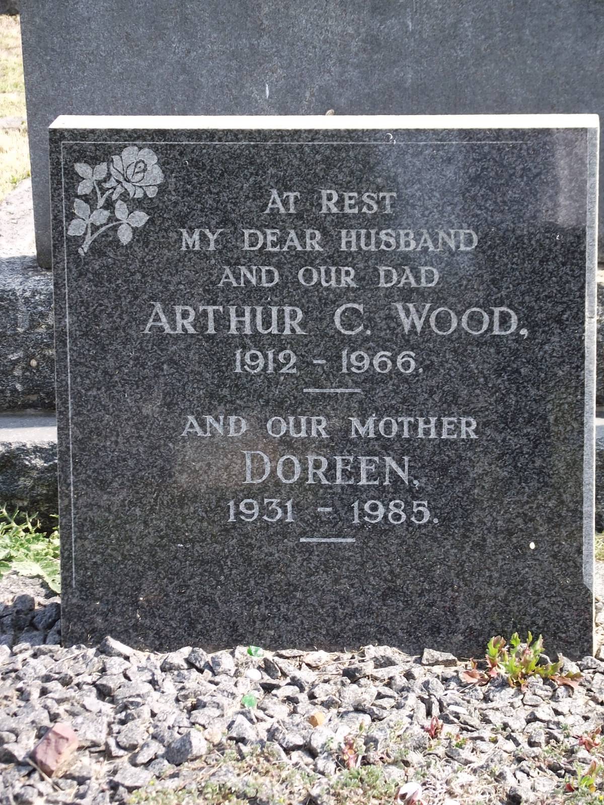 WOOD Arthur C. 1912-1966 & Doreen 1931-1985