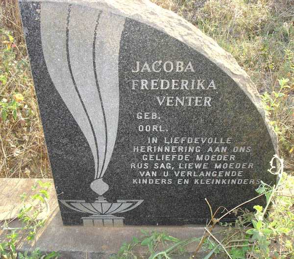 VENTER Jacoba Frederika