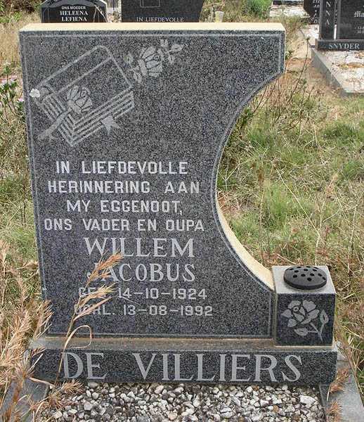 VILLIERS Willem Jacobus, de 1924-1992