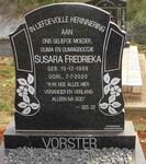 VORSTER Susara Fredrieka 1908-2000
