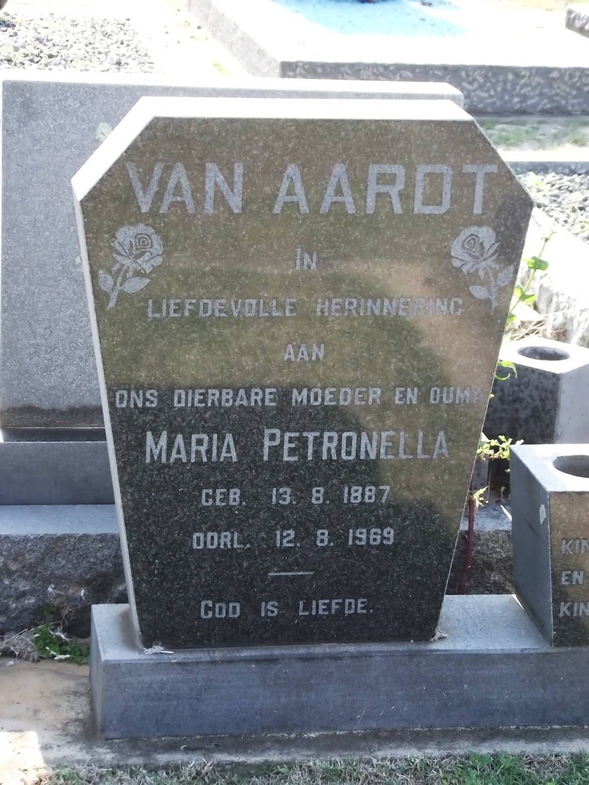 AARDT Maria Petronella, van 1887-1969