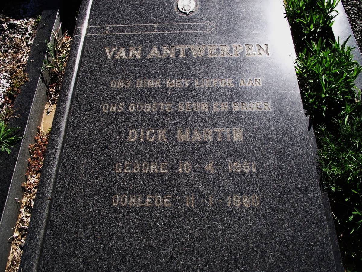 ANTWERPEN Dick Martin, van 1961-1980