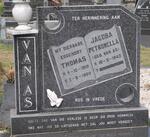 AS Thomas, van 1919-1989 & Jacoba Petronella VAN AS 1942-