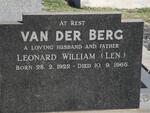 BERG Leonard William, van der 1922-1966