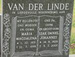 LINDE Izak Daniel Johannes, van der 1929-2007 & Maria Magdalena 1931-1998