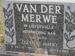 MERWE Daniel, van der 1953-1997