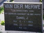 MERWE Daniel J., van der 1923-1968