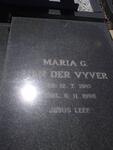 VYVER Maria G., van der 1910-1996