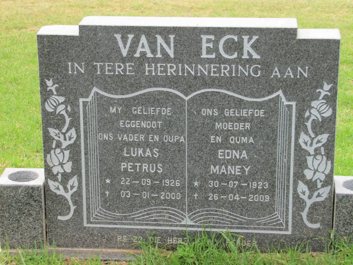 ECK Lukas Petrus, van 1926-2000 & Edna Maney 1923-2009
